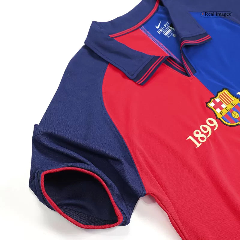 Retro 1999/00 RIVALDO #11 Barcelona Home 100th Anniversary Jersey