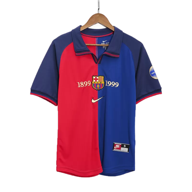 Retro 1999/00 RIVALDO #11 Barcelona Home 100th Anniversary Jersey
