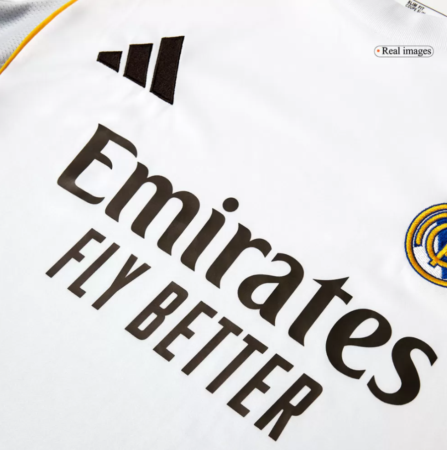 REAL MADRID HOME SOCCER LONG SLEEVES JERSEY REPLICA 2025/26