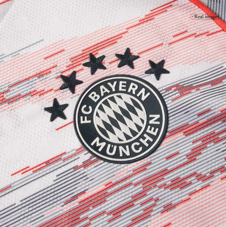 BAYERN MUNICH OLISE #17 AWAY SOCCER MATCH JERSEY 2025/26