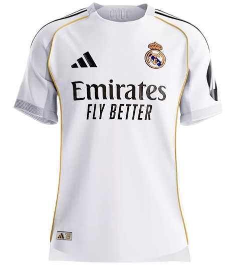 REAL MADRID BELLINGHAM #5 HOME SOCCER MATCH JERSEY 2025/26