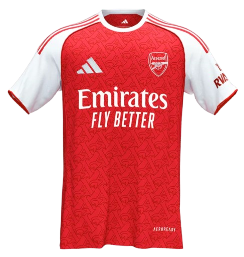 ARSENAL SALIBA #2 HOME SOCCER JERSEY REPLICA 2025/26