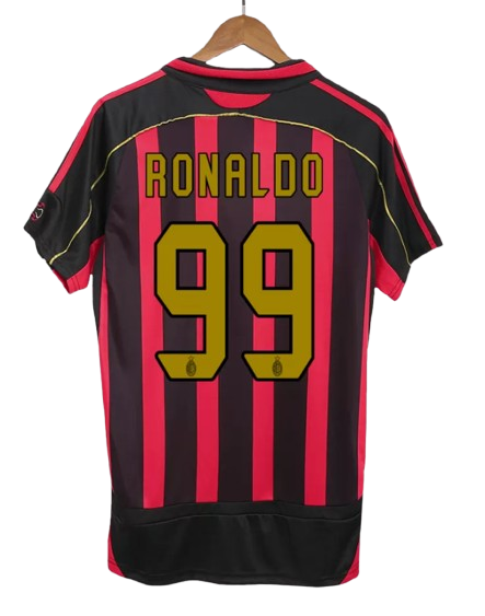 RETRO 2006/07 RONALDO #99 AC MILAN HOME SOCCER JERSEY