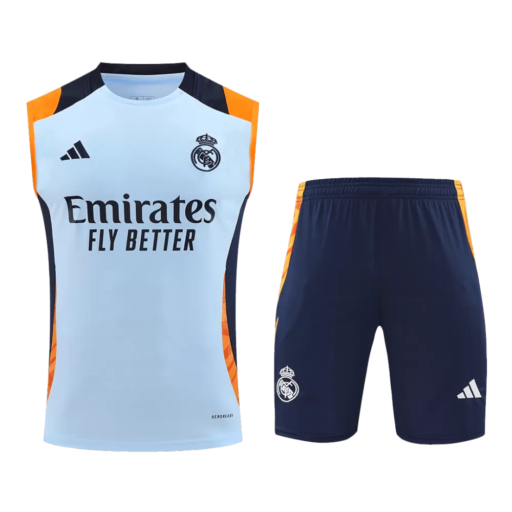 REAL MADRID PRE-MATCH JERSEY VEST KIT(JERSEY+SHORTS)